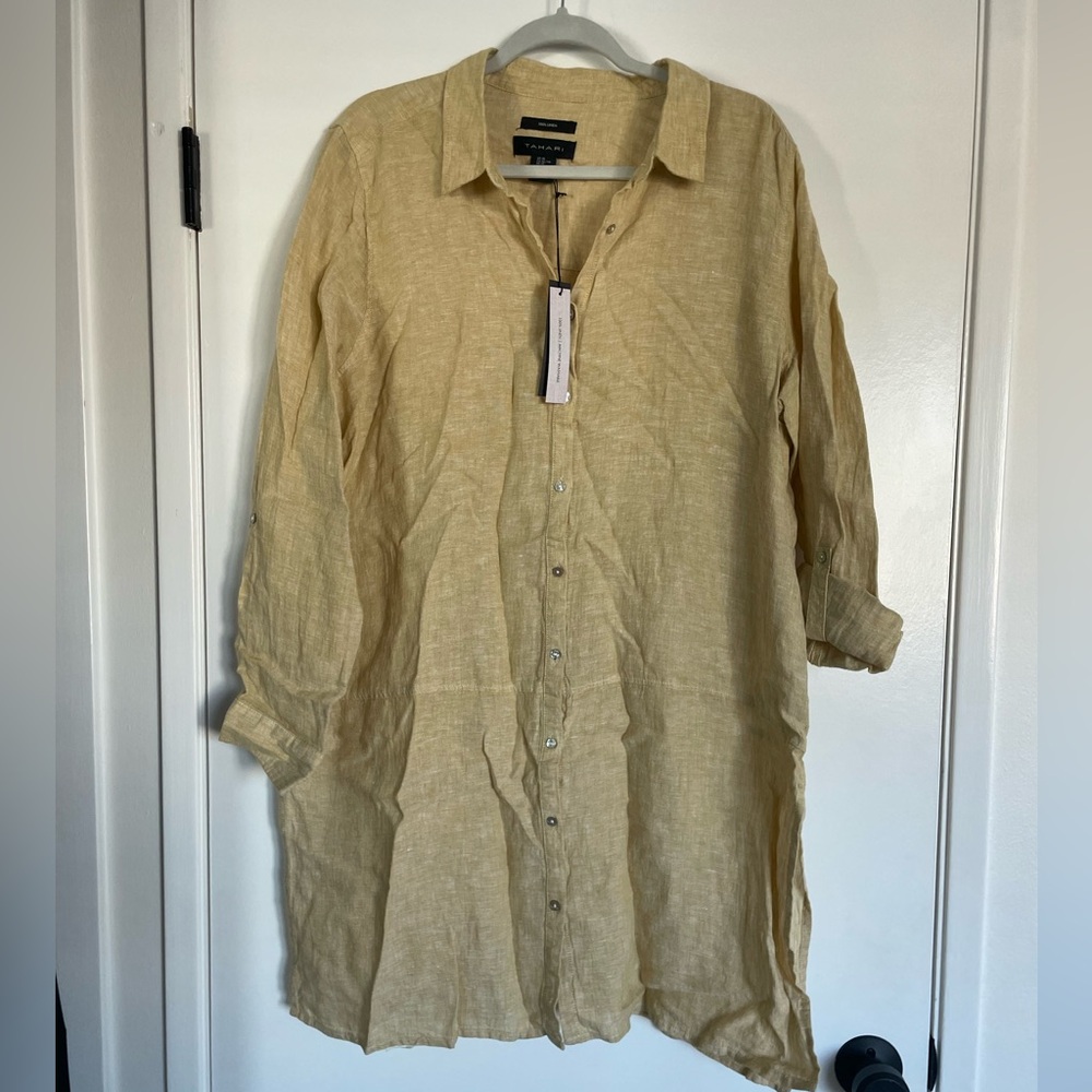 Tahari linen dress. Size XL womens